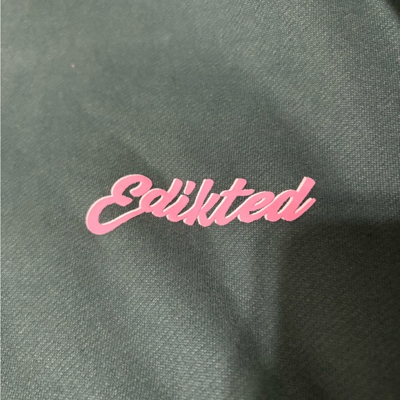 Edikted Teal Hooded Men's Sweater - Picture 4 of 5